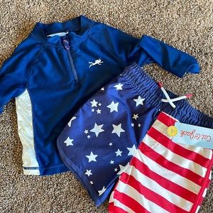 Boys swim shirt and shorts